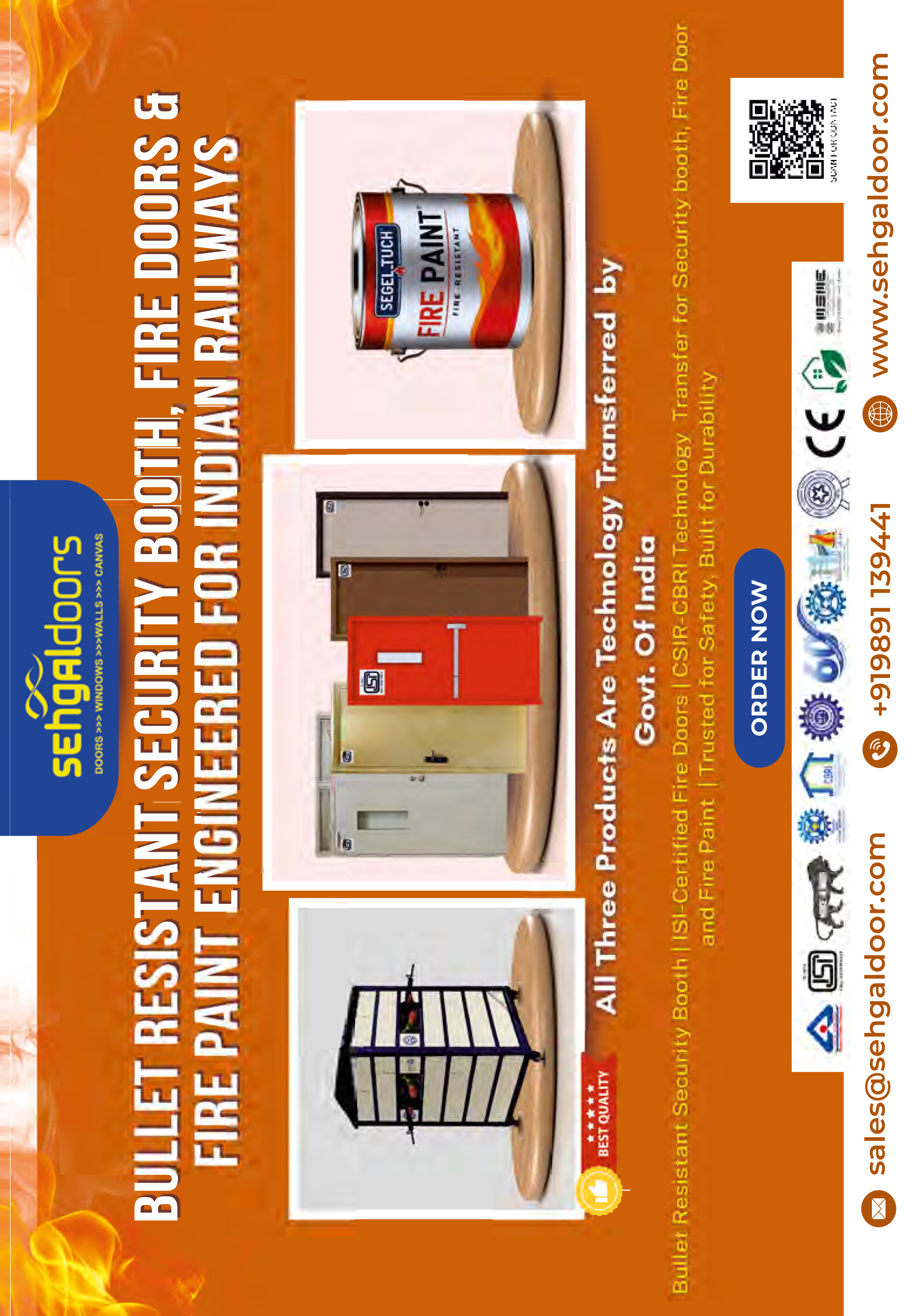 Sehgal Doors Fire Safety Advertisement